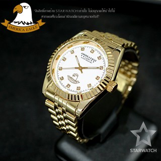 AMERICA EAGLE นาฬิกาข้อมือสุภาพบุรุษ สายสแตนเลส รุ่น AE001G - GOLD/WHITE