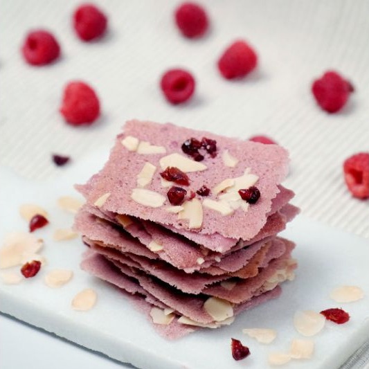 เบอร์รี่ แครกเกอร์ Berries Cracker ขนม อบกรอบ แผ่นบาง รสเบอรรี่รวม Chocolate Factory