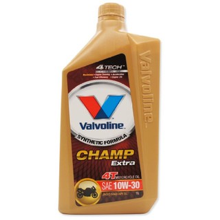 VALVOLINE น้ำมันเครื่อง 4T รุ่น CHAMP EXTRA SAE 10W-30 ขนาด 1ลิตรสำหรับมอเตอร์ไซค์