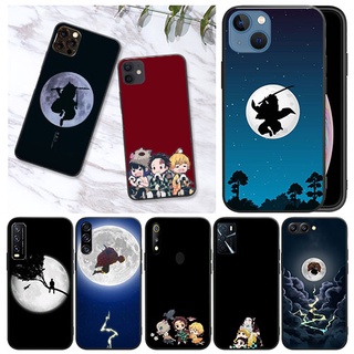 เคสโทรศัพท์มือถือนิ่ม ลายการ์ตูนอนิเมะ Demon Slayer สีดํา สําหรับ Realme 3 Pro 7 Pro 7 4G 7i 8 8 Pro 8 5G