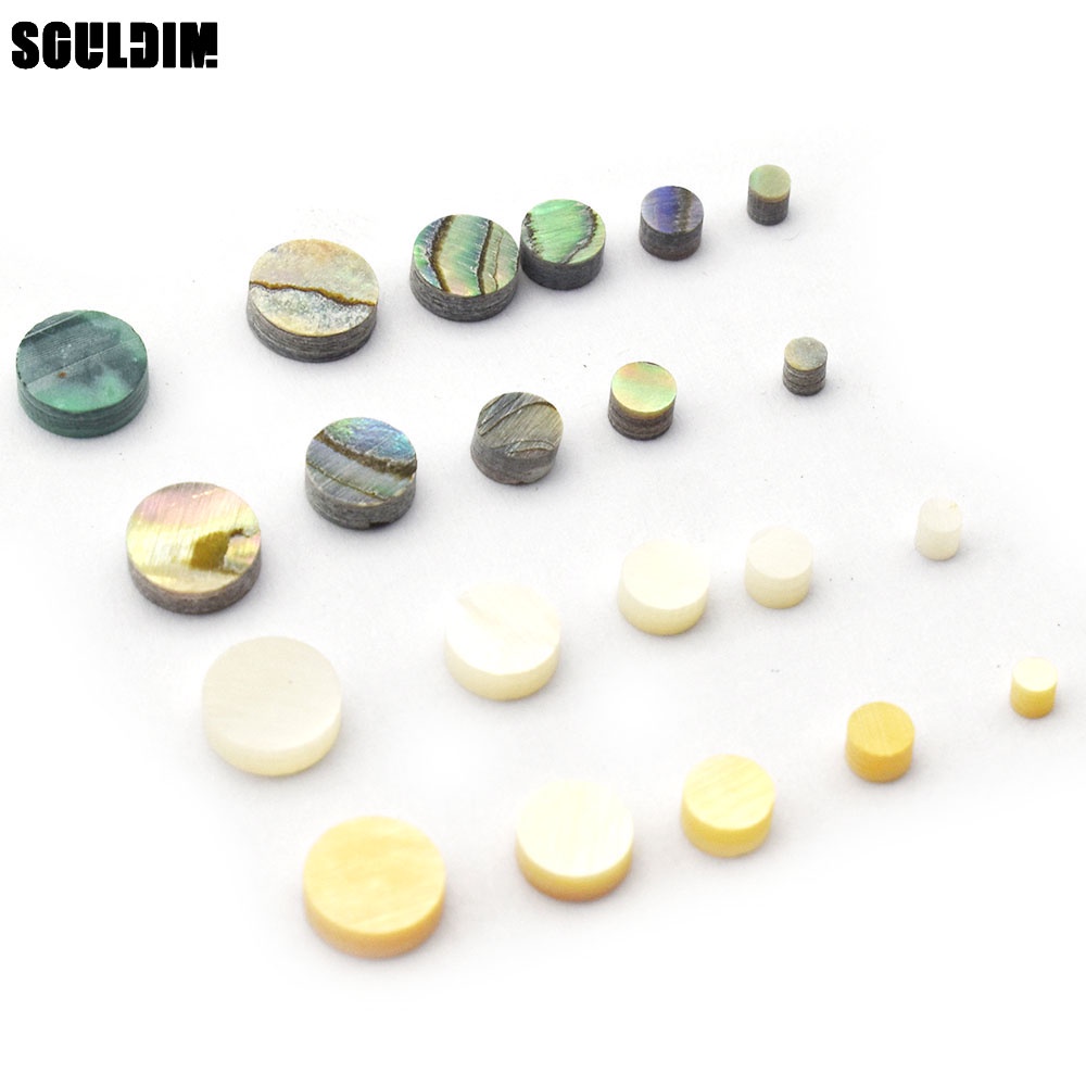 30 ชิ้น 2/3/4/5/6*2 มิลลิเมตร Abalone Inlay วัสดุจุด Abalone Dots สําหรับ Ukulele กีตาร์อะคูสติก Fretboard Fingerboard จุด