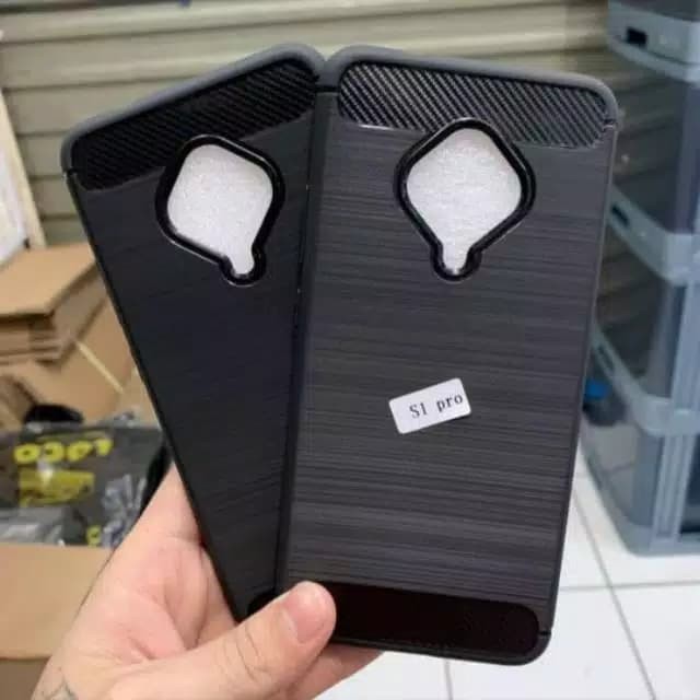 VIVO V11i/V11PRO/S1/S1 PRO CASE SOFTCASE IPAKY CARBON, CASE BLACK CARBON