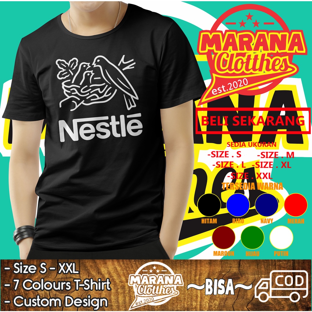เสื้อยืดเสื้อบริษัท Nestle Logo
