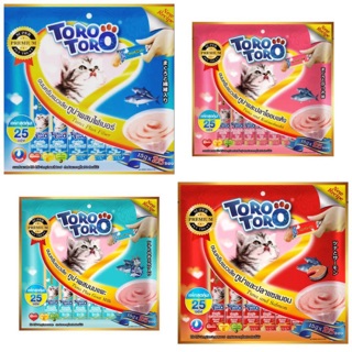ถูกสุดๆ คุ้มสุดๆ Toro Toro (โทโร่ โทโร่) ขนมแมวเลียโทโรโทโร่ แพ็คละ25ซอง(ซองละ15ก.)