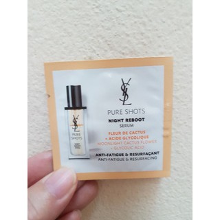 YSL PURE SHOTS NIGHT REBOOT SERUM แบบซอง 1ml.