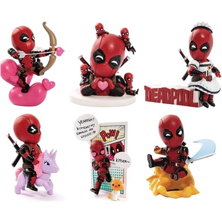 แท้พร้อมส่ง Beast Kingdom 4" Mini Egg Attack MEA-004 Marvel Comics - Deadpool (Set of 6)