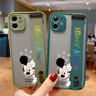 (พร้อมสายรัดข้อมือ) เคสไอโฟน iPhone 12 Pro 13 Pro Max 13เคสโทรศัพท์มือถือลายการ์ตูนมิกกี้เมาส์