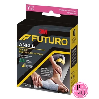 Futuro Ankle For Her Support พยุงข้อเท้าผู้หญิง ฟูทูโร่ สีเทาปรับกระชับได้ 3M #9840