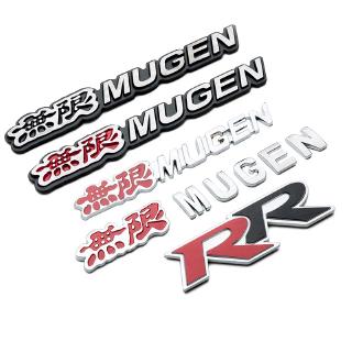 สติกเกอร์โลโก้อลูมิเนียม 3D สําหรับติดตกแต่งรถยนต์ Honda Mugen Fd Mugen RR TypeR 1 ชิ้น