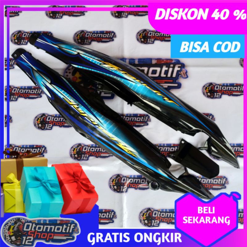 Jupiter Z Burhan / Jupiter Z ใหม่ Striping Body - สีดํา - otomotif