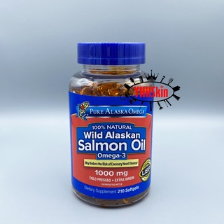 Pure Alaska Omega Wild Alaskan Salmon Oil 1000mg (210 เม็ด) น้ำมันปลาแซลมอนแท้ 100% รับประกัน