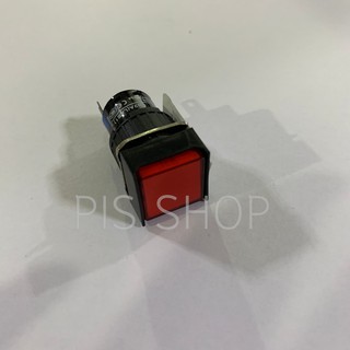 PILOT LAMP 16 มิล 220V เหลี่ยมเเดง