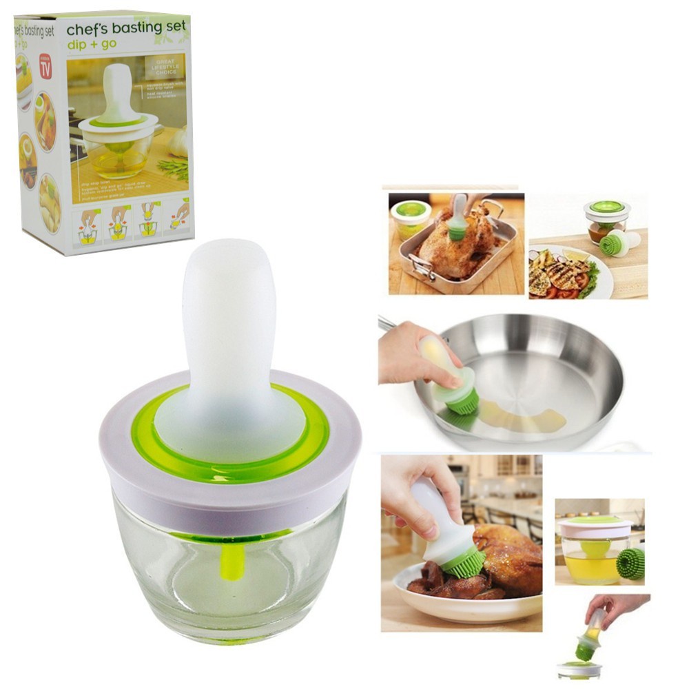 ชุดกระปุกพร้อมเเปรงที่ทาน้ำมันอเนกประสงค์ รุ่น chef's basting set-24Jun-J1