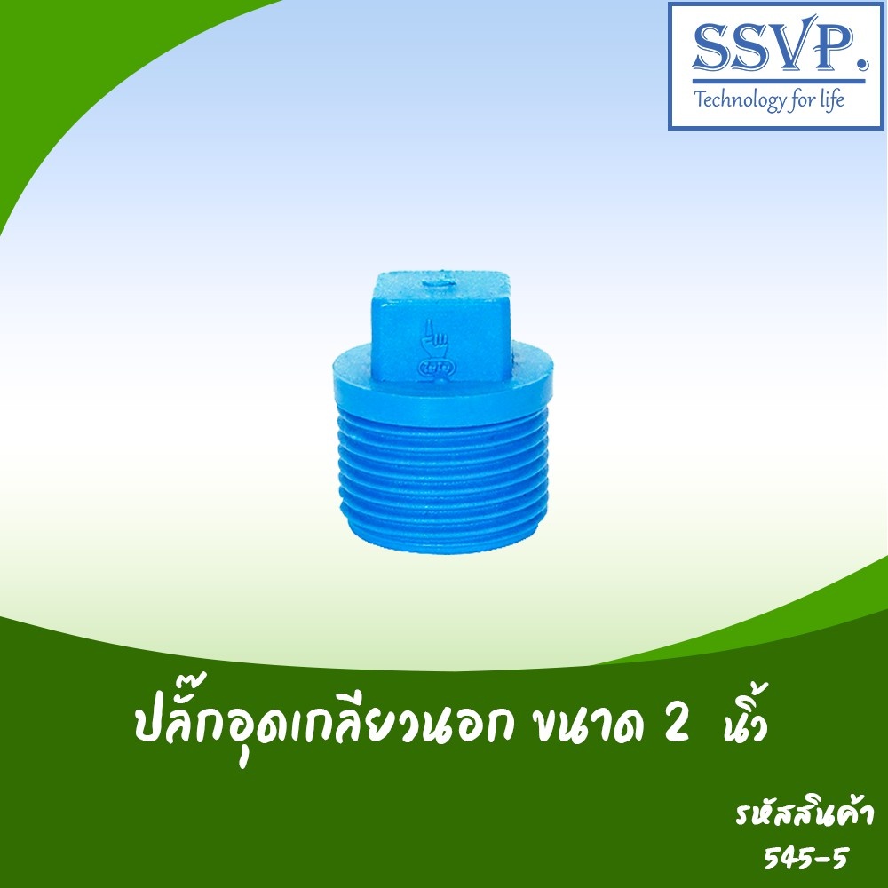 ปลั๊กอุดเกลียวนอก  ขนาด  2" รหัสสินค้า 545-5 บรรจุ 1 ตัว