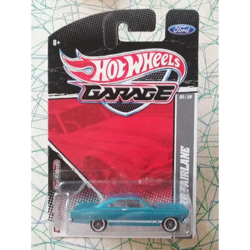 Hot Wheels Garage Series 66 Ford Fairlane ฐานโลหะ Tayar ล้อยาง