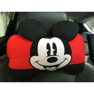 ลิขสิทธิ์แท้ มิกกี้เม้าส์ หมอนรองคอ ทรงกระดูก ในรถยนต์ 1 ชิ้น Mickey Mouse 1pc Car Neck Rest Cushion Head Pillow #01