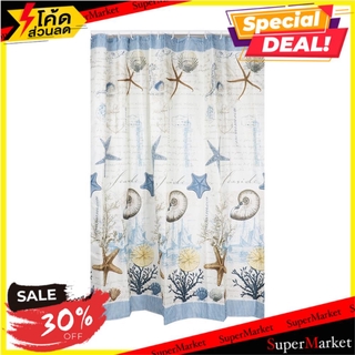 🔥The Best!! ม่านห้องน้ำ POLY WSP SCP-3 A7211 180x180 ซม. ลายทะเล ผ้าม่านห้องน้ำ SHOWER CURTAIN WSP SCP-3 A7211 180X180CM