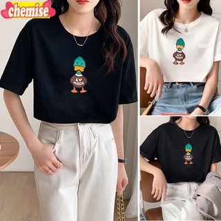 Chemisegrace✨พร้อมส่ง✨เสื้อยืดสไตล์เกาหลีผู้หญิง ลายการ์ตูนน่ารัก สไตล์ชิคๆ  เสื้อยืดแขนสั้น xxl 5503