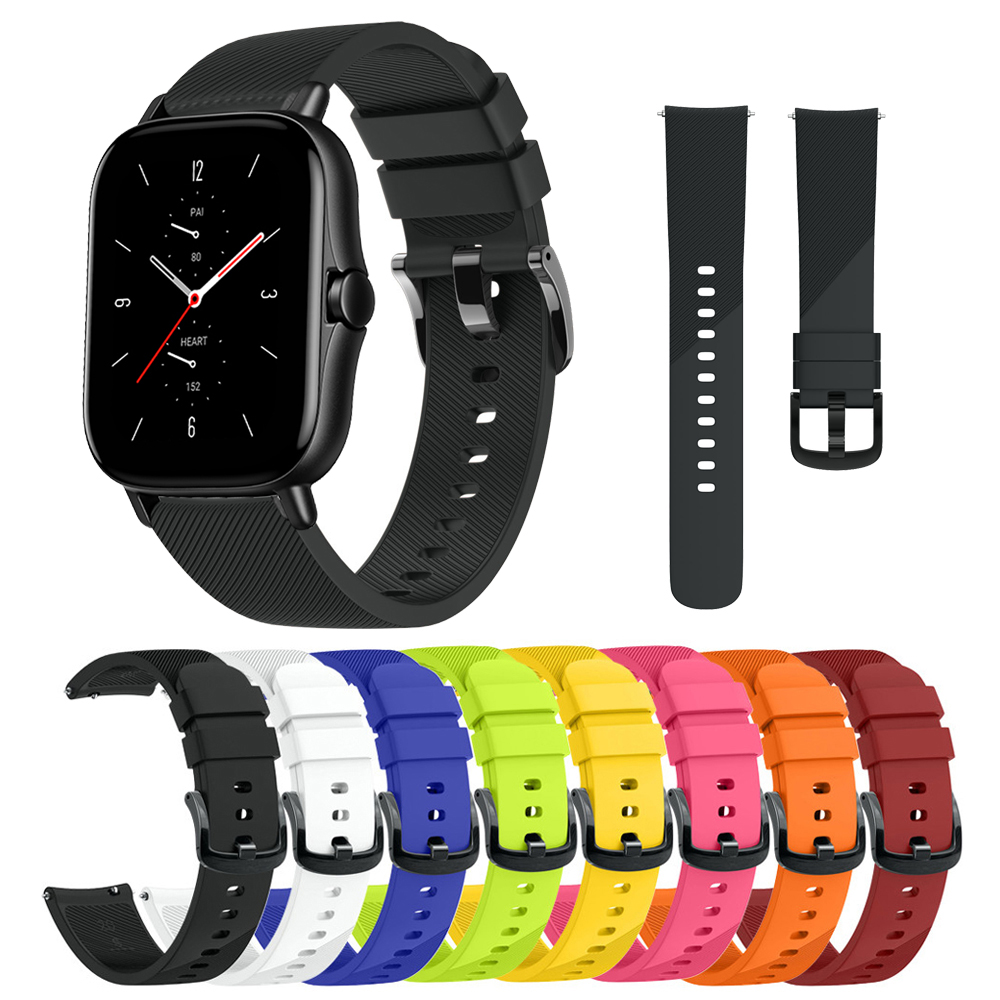สายนาฬิกาข้อมือซิลิโคน แบบนิ่ม สําหรับ Xiaomi Huami Amazfit GTS 3 2 2e 2Mini GTS Smart Watch