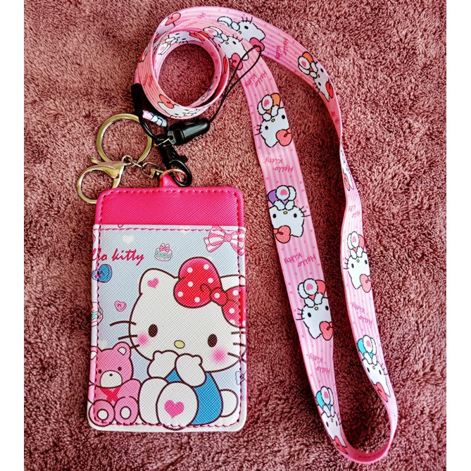 ซองใส่บัตร ที่ใส่บัตร พร้อมสายคล้องคอ ลาย Hello Kitty งานดี สวยงาม ...