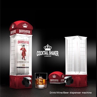 บาร์ตู้น้ำ Beefeater Cocktail shaker รูปตู้London