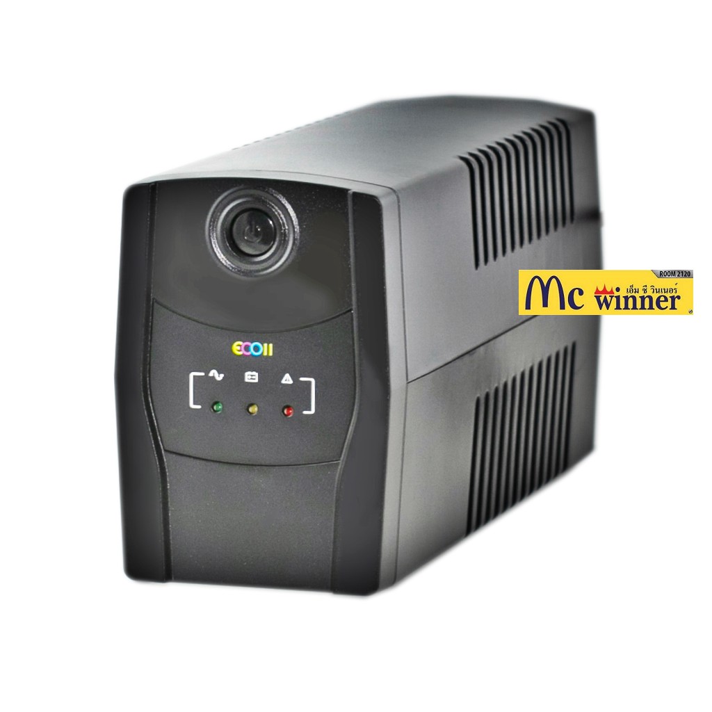 UPS(เครื่องสำรองไฟฟ้า) SYNDOME ECO SERIES 1000VA / 630WATT รุ่น ECO II-1K -LED สินค้ารับประกัน 2 ปี