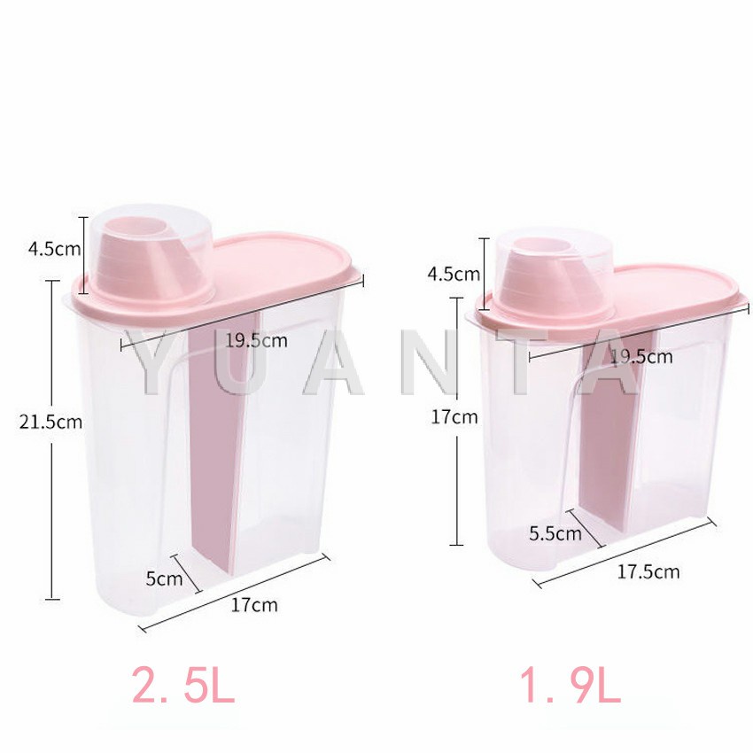 YUANTA กล่องเก็บของแบบปิดผนึก  ถังเก็บเมล็ดธัญพืช ข้าวสาร  ถังเก็บเมล็ดธัญพืช Whole grain storage tank - รูปที่ 7