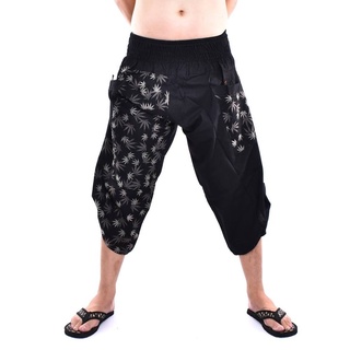 Samurai pants กางเกงซามูไร ฟรีไซซ์  (Unisex) กางเกง4 ส่วน กางเกงผ้าฝ้าย