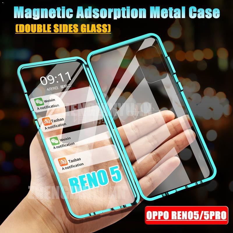 ▲✹กระจกสองด้าน เคสประกบแม่เหล็ก OPPO RENO5 RENO 5PRO 4G RENO 5 5G RENO5PRO เคสประกบแม่เหล็กเคสประกบ 