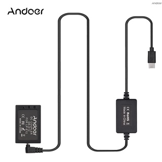 Andoer PD สาย USB Type-C เป็นแบตเตอรี่ดัมมี่ DR-E12 DC Coupler LP-E12 แบบเปลี่ยน สําหรับกล้อง Canon EOS M2 M10 M50 M100 M200