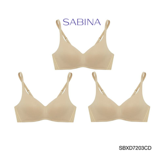 SABINA BRALESS เสื้อชั้นใน Invisible Wire (Set 3 ชิ้น) (ไม่มีโครง) รุ่น Perfect Bra รหัส SBXD7203CD สีเนื้อเข้ม