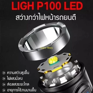 822ไฟฉายแรงสูง 4โหมด USB Rechargeable OSL+ COB