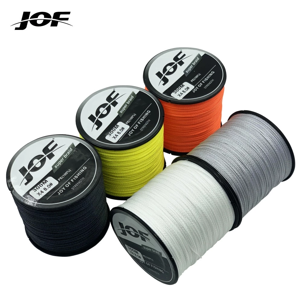 Jof สายเอ็นตกปลา PE แบบถัก 300 ม. 4 เส้น