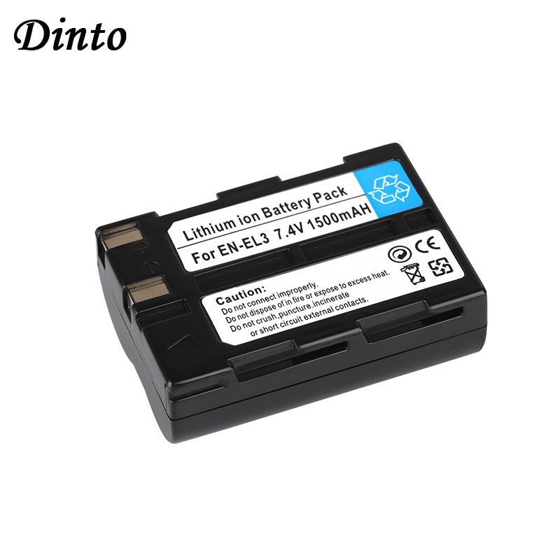 Dinto 1Pc 1500MAh EN-EL3 EN-EL3A ENEL3 EN EL3เปลี่ยนแบตเตอรี่กล้องดิจิตอลสำหรับ Nikon D100 D100SLR D