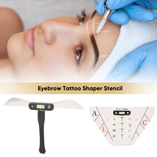 Eyebrow Stencil ไม้บรรทัดแม่แบบสเตนเลส ลายฉลุ สําหรับสักคิ้วกึ่งถาวร