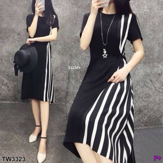 Dress แขนสั้น (โค้ดช้อปฟรี 120 บาท)