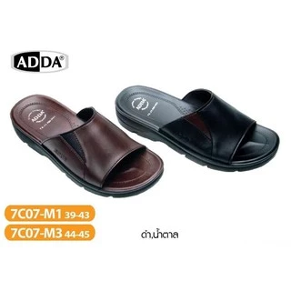 รองเท้าแตะแบบสวมผู้ชาย, รองเท้า adda ผู้ชายAD 7C07 สีดำ สีน้ำตาล
