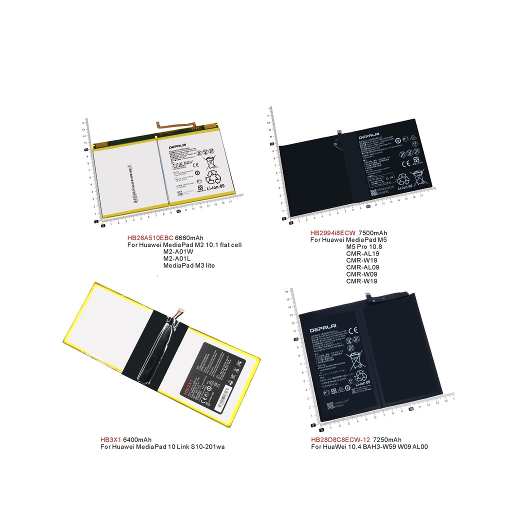 HB26A5i0EBC HB2994i8ECW HB3X1 Battery For Huawei Honor MediaPad 10 Link M2  BAH3-W59 M2-A01W M3 lite
