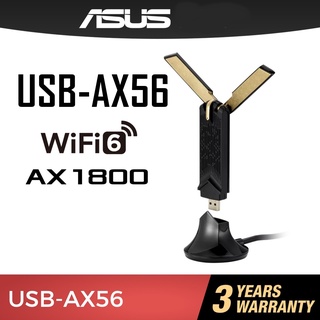 ⚡️ยูเอสบีไวไฟ⚡️ ASUS (USB-AX56) DUAL BAND AX1800 WiFi 6 WIRELESS USB ADAPTER  รับประกัน 3 - Y