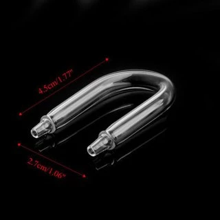 U Shape Tube หลอดแก้ว / สแตนเลส รูปทรงตัวยู ป้องกันสายยาง Co2 หักงอตรงขอบตู้ปลา