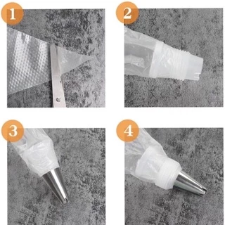 *พร้อมส่ง* ถุงบีบครีม เกรดอาหาร 1ซอง100ใบ มีให้เลือกซื้อ 3 ขนาด(S M L) เนื้อหนา กันลื่น กันแตก บีบวิปครีม
