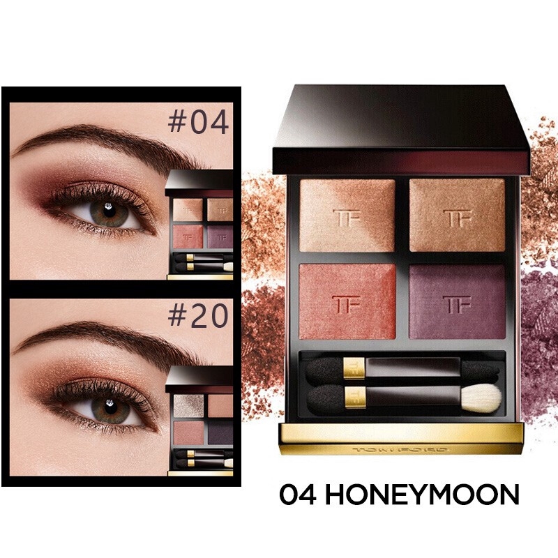 TOM FORD Eye Colour Quad 10g 04#Honeymoon 20#Disco Dust Eyeshadow Makeup  Set | Shopee Thailand