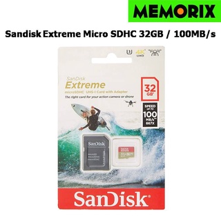 SanDisk Extreme microSDHC 32GB UHS-1 ความเร็ว อ่าน 100MB/s เขียน 60MB/s