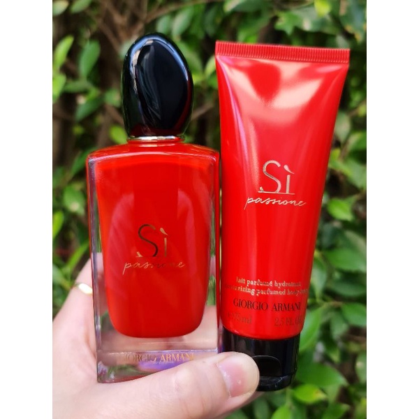 🔥🔥 ส่งต่อ !! แท้ 💯% เซ็ต GIORGIO ARMANI Si Eau de perfum สีแดง + โลชั่นน้ำหอม Si Perfum Lotion (No b