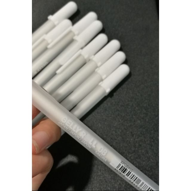 ปากกาเจล milky สีขาว / sakura gelly roll
