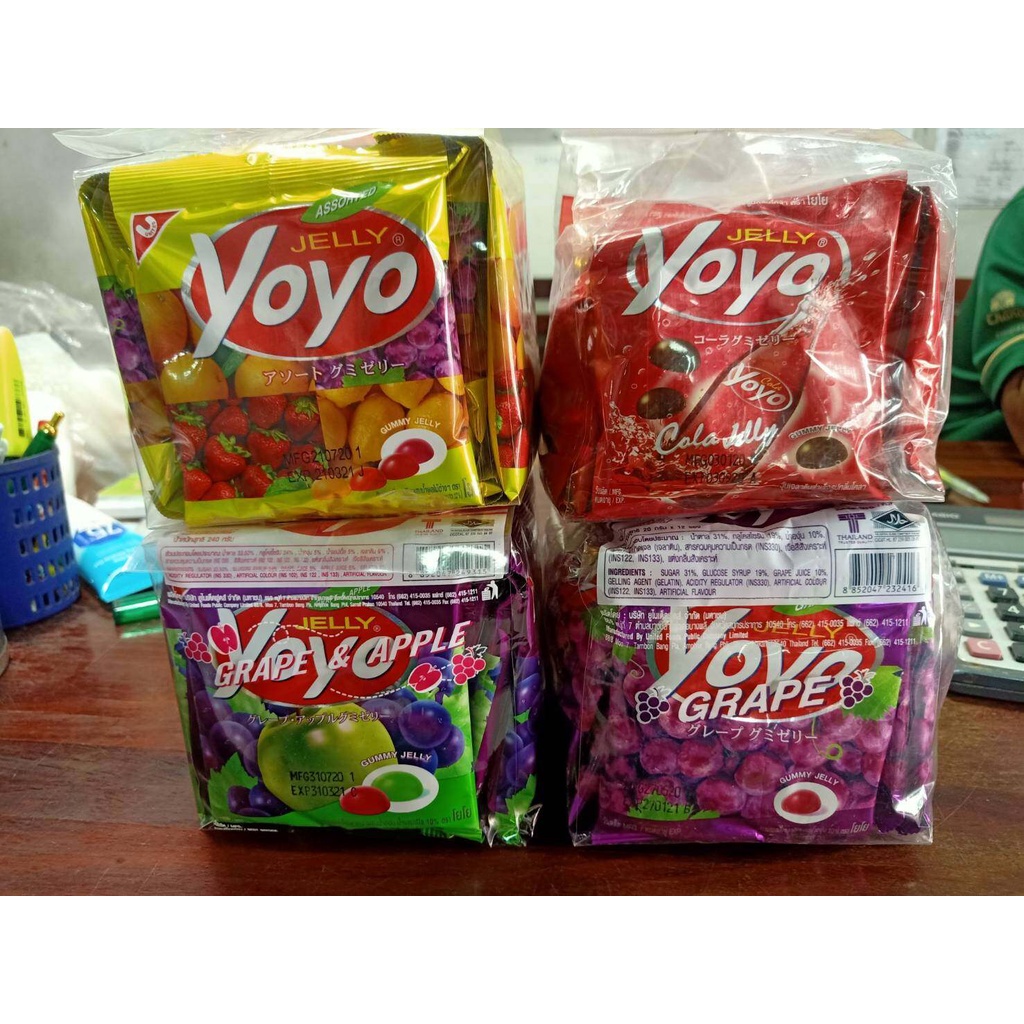 ☃ Jelly Yoyo เยลลี่โยโย่ มีให้เลือกหลายรส บรรจุ 12 ชิ้น 20g. Shopee