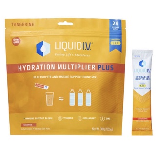 Liquid I.V. Hydration Multiplier Plus Immune Support, 24 Individual Serving Stick Packs in Resealable Pouch