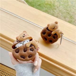 🧸🍪 AirPods case - Gen1,2 - Pro เคสแอร์พอดหมีกอดคุกกี้ เจี๊ยบครู มันส์ DROPS bear cookies (I9s, i11, i12 ใส่ได้ค่ะ)