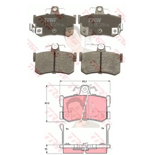 GDB1169 ผ้าเบรค-หลัง(TRW) (เนื้อผ้า COTEC) ROVER 800 (820)