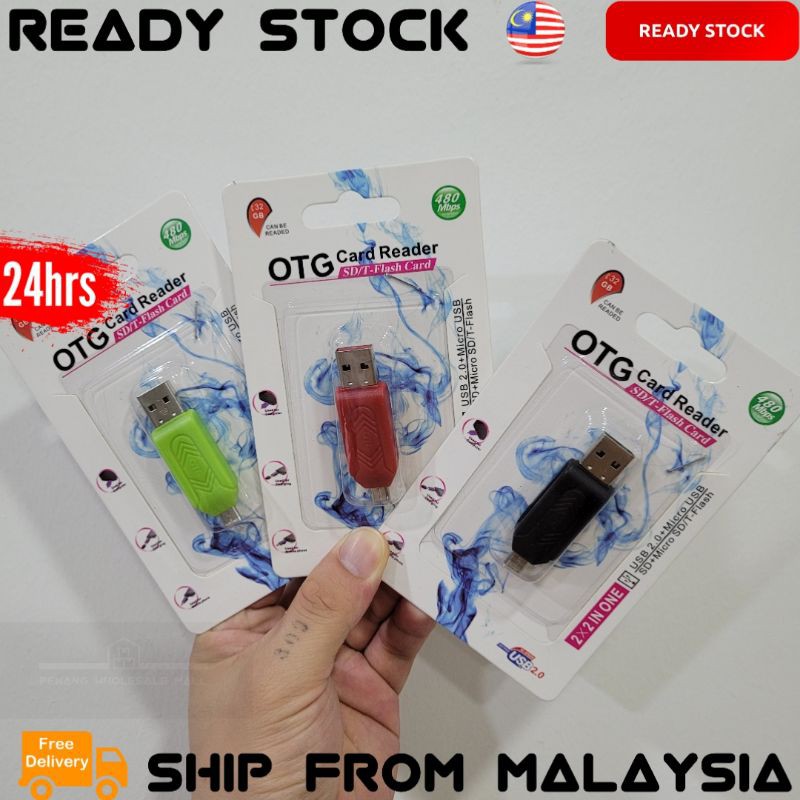 2 in 1 Micro USB OTG TF T-flash Card Reader USB OTG Card Reader Universal Micro USB TF SD Card Reade